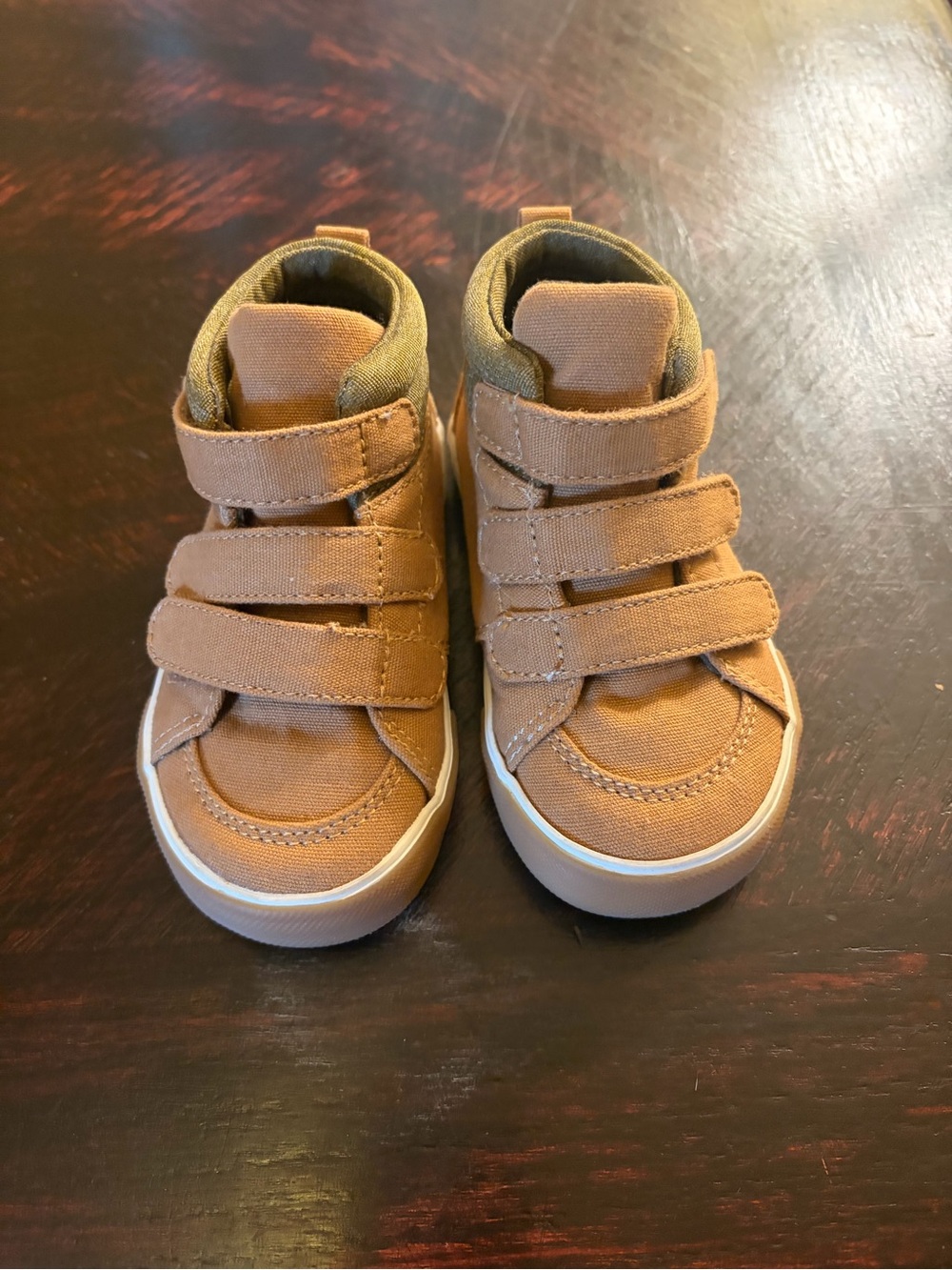 Old Navy Toddler Tan High-Top Velcro Sneakers